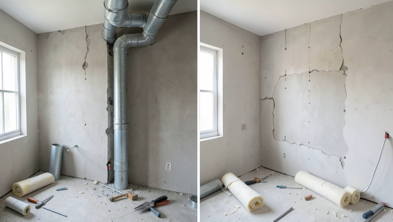 rekuperacja przed czy po tynkach